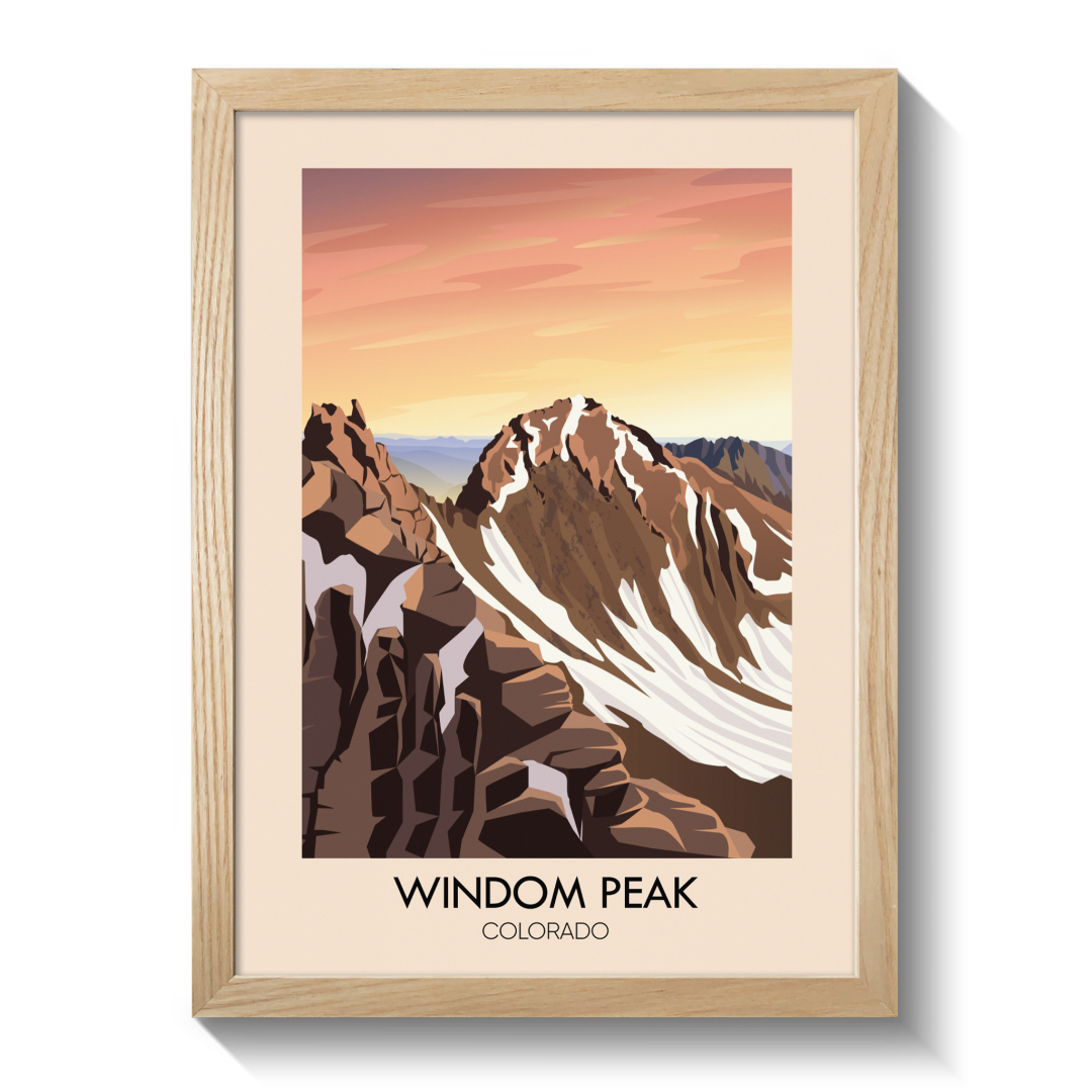 Windom Peak Colorado USA Travel Poster