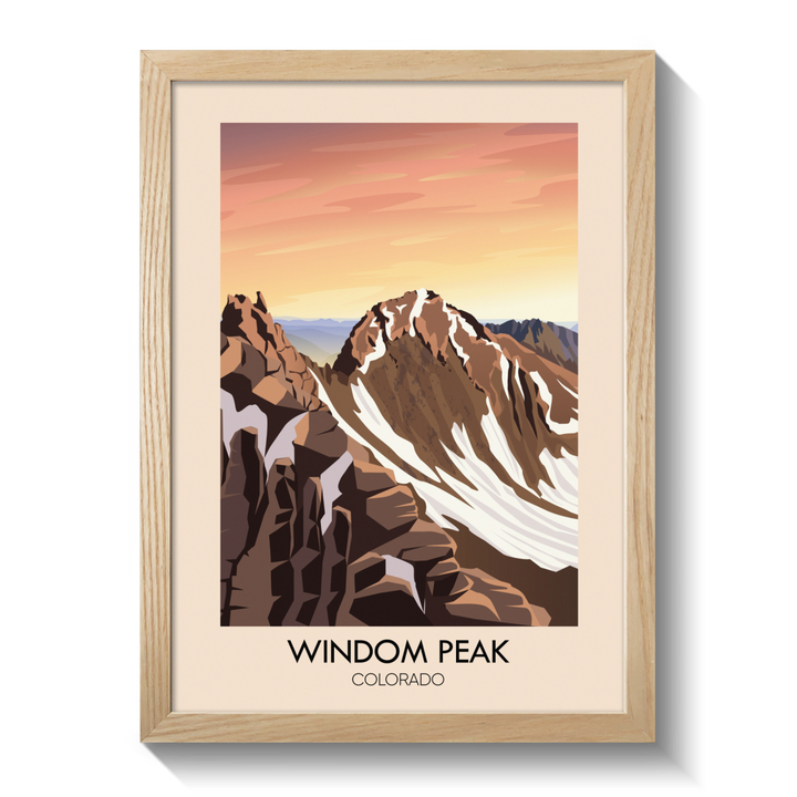 Windom Peak Colorado USA Travel Poster