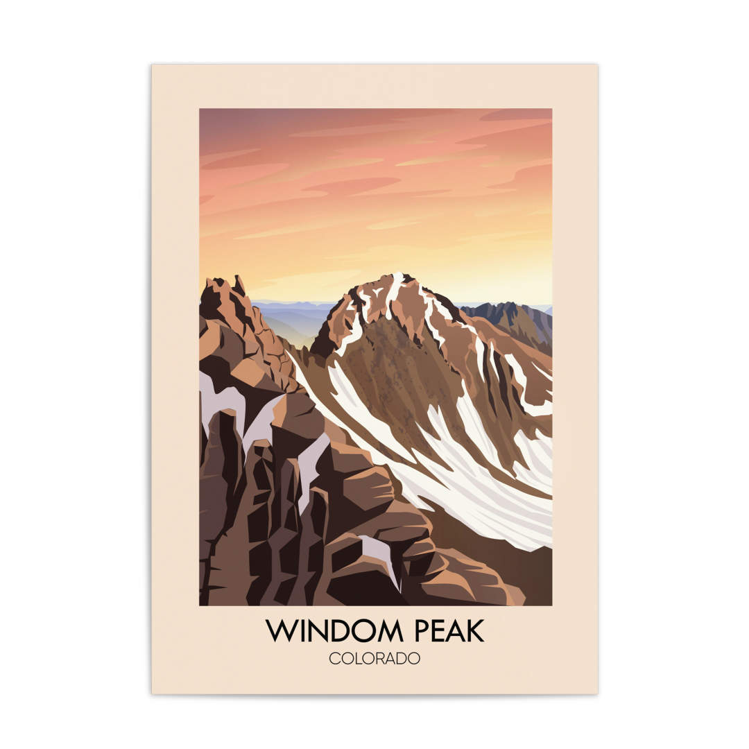 Windom Peak Colorado USA Travel Poster