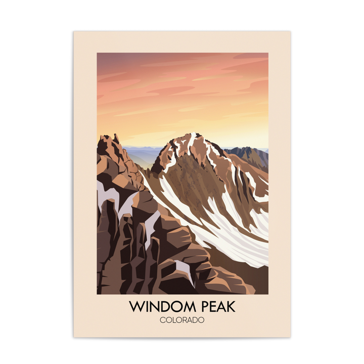 Windom Peak Colorado USA Travel Poster
