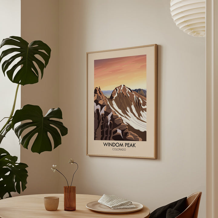 Windom Peak Colorado USA Travel Poster
