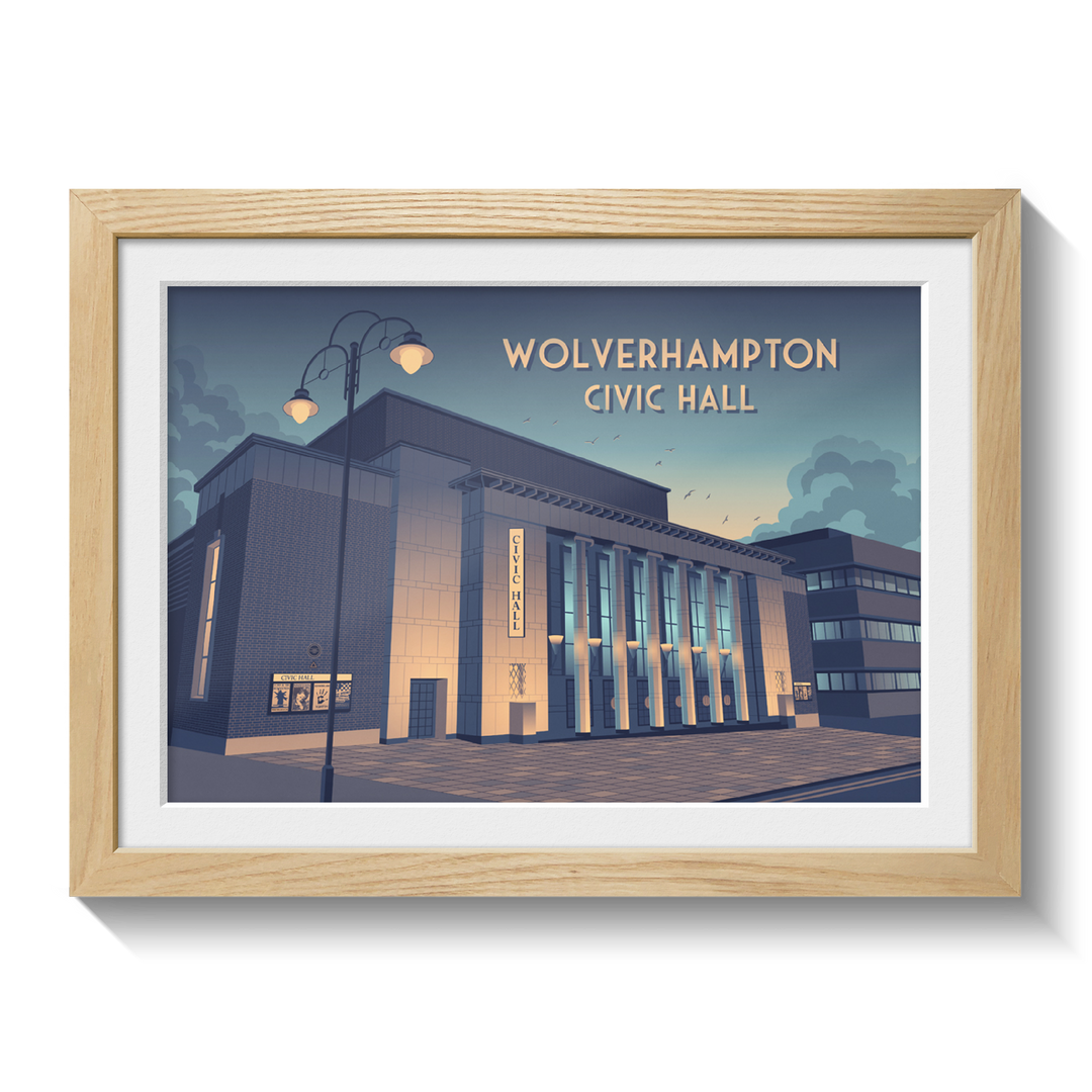Wolverhampton Civic Hall Travel Poster