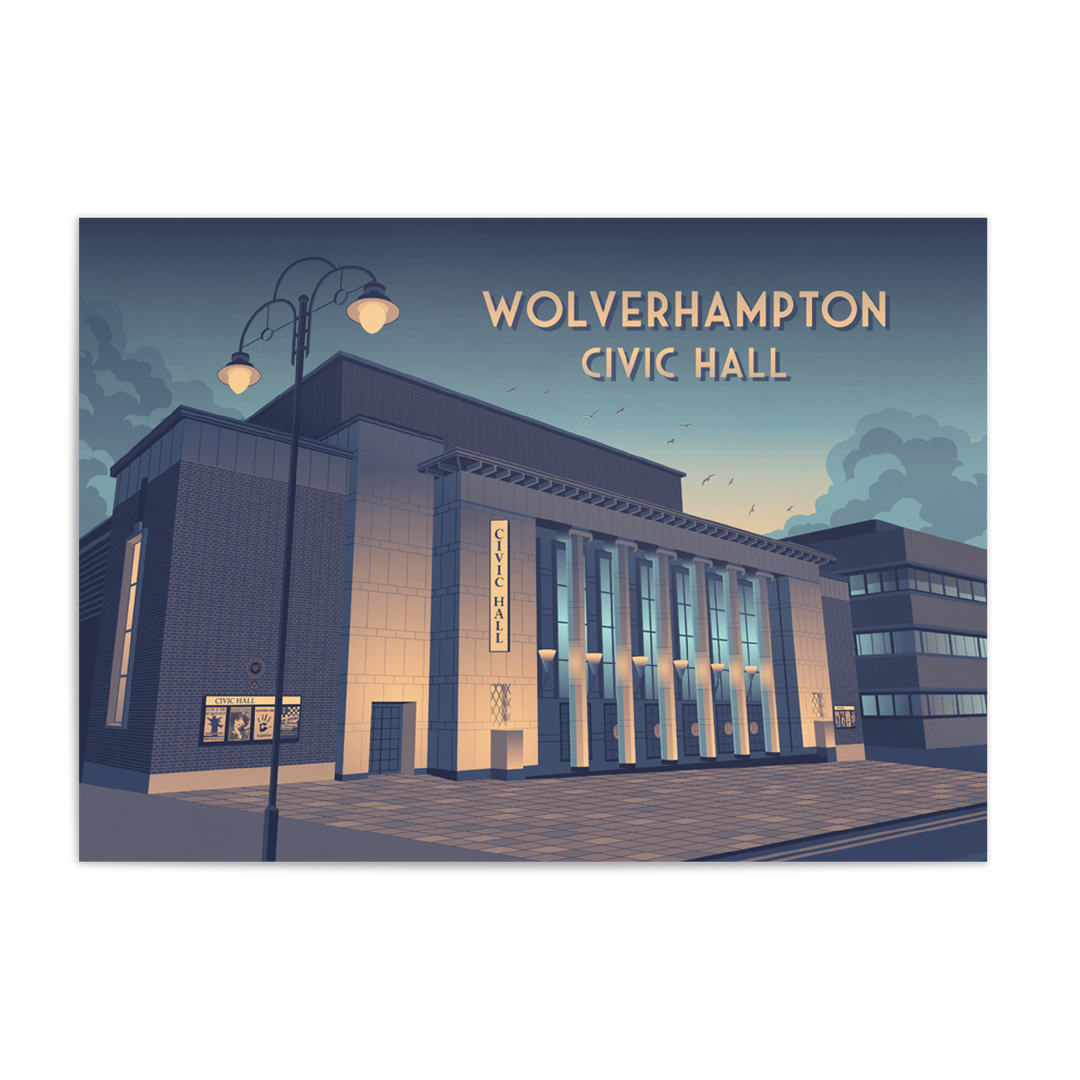 Wolverhampton Civic Hall Travel Poster