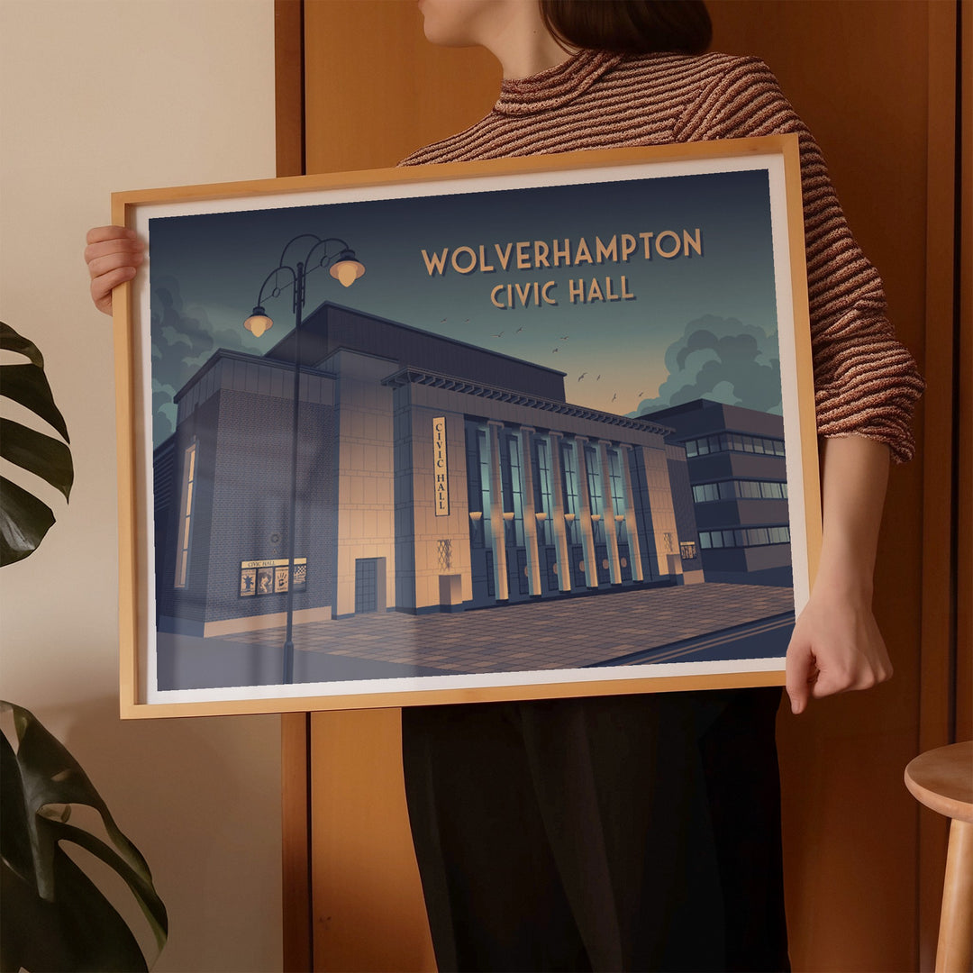 Wolverhampton Civic Hall Travel Poster