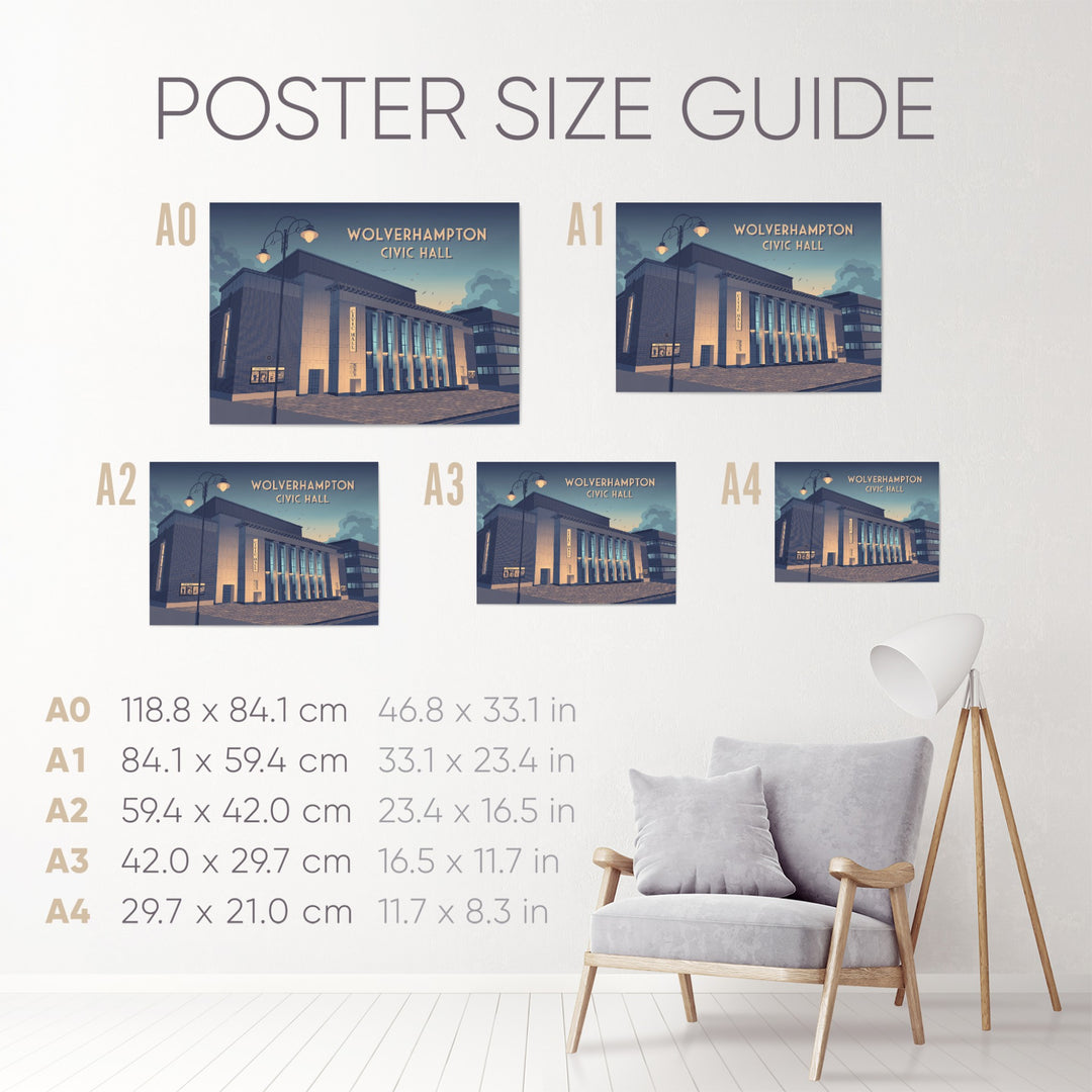 Wolverhampton Civic Hall Travel Poster