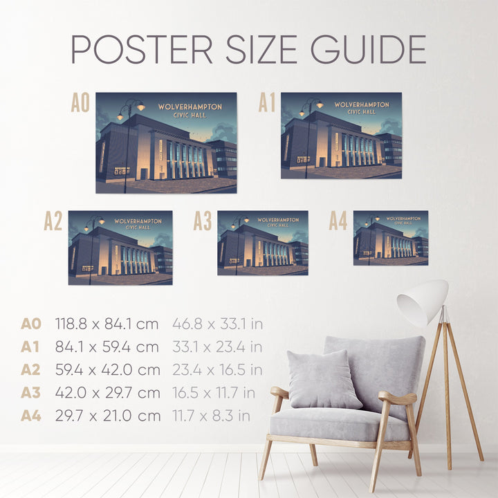 Wolverhampton Civic Hall Travel Poster