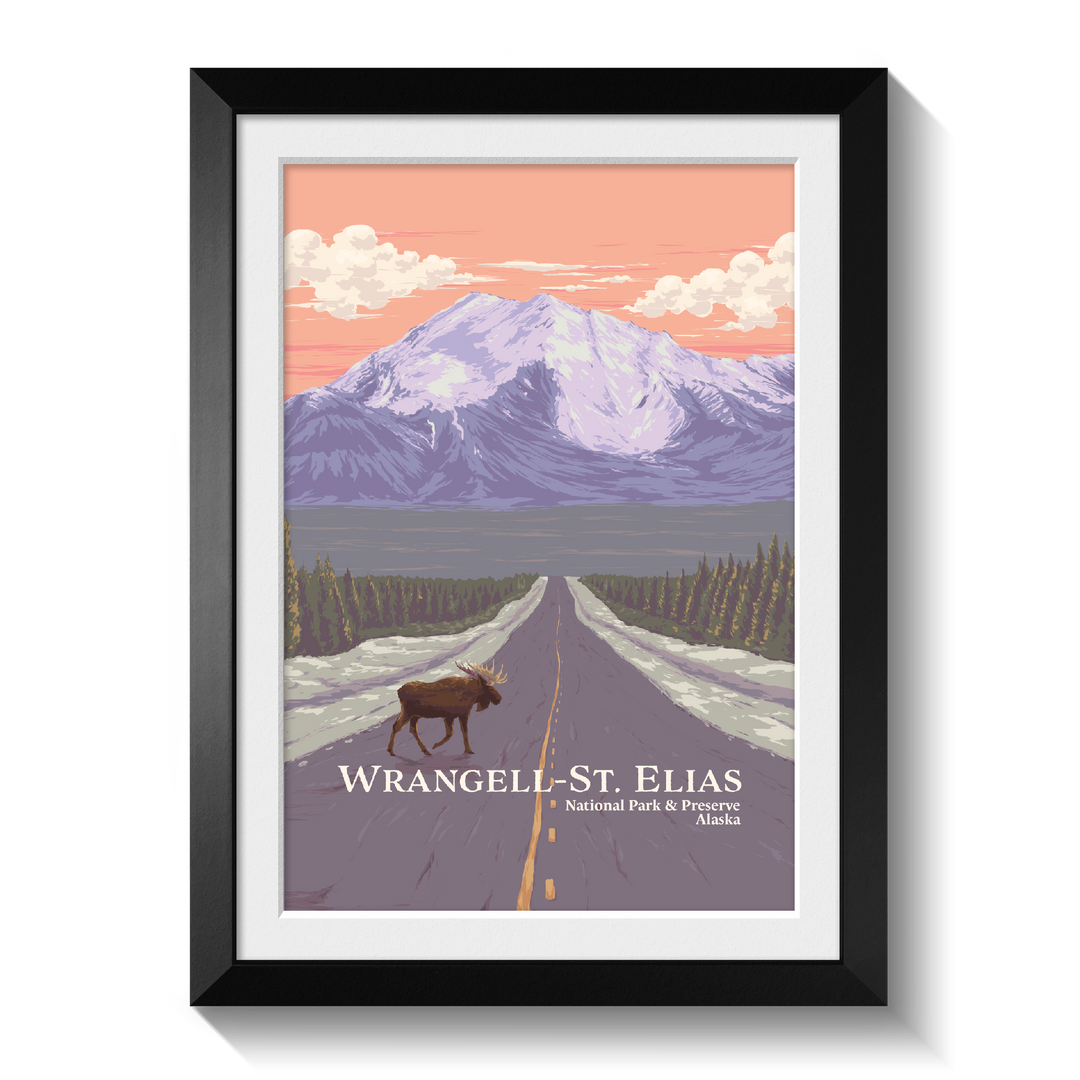 Wrangell St. Elias National Park And Preserve Alaska USA Travel Poster