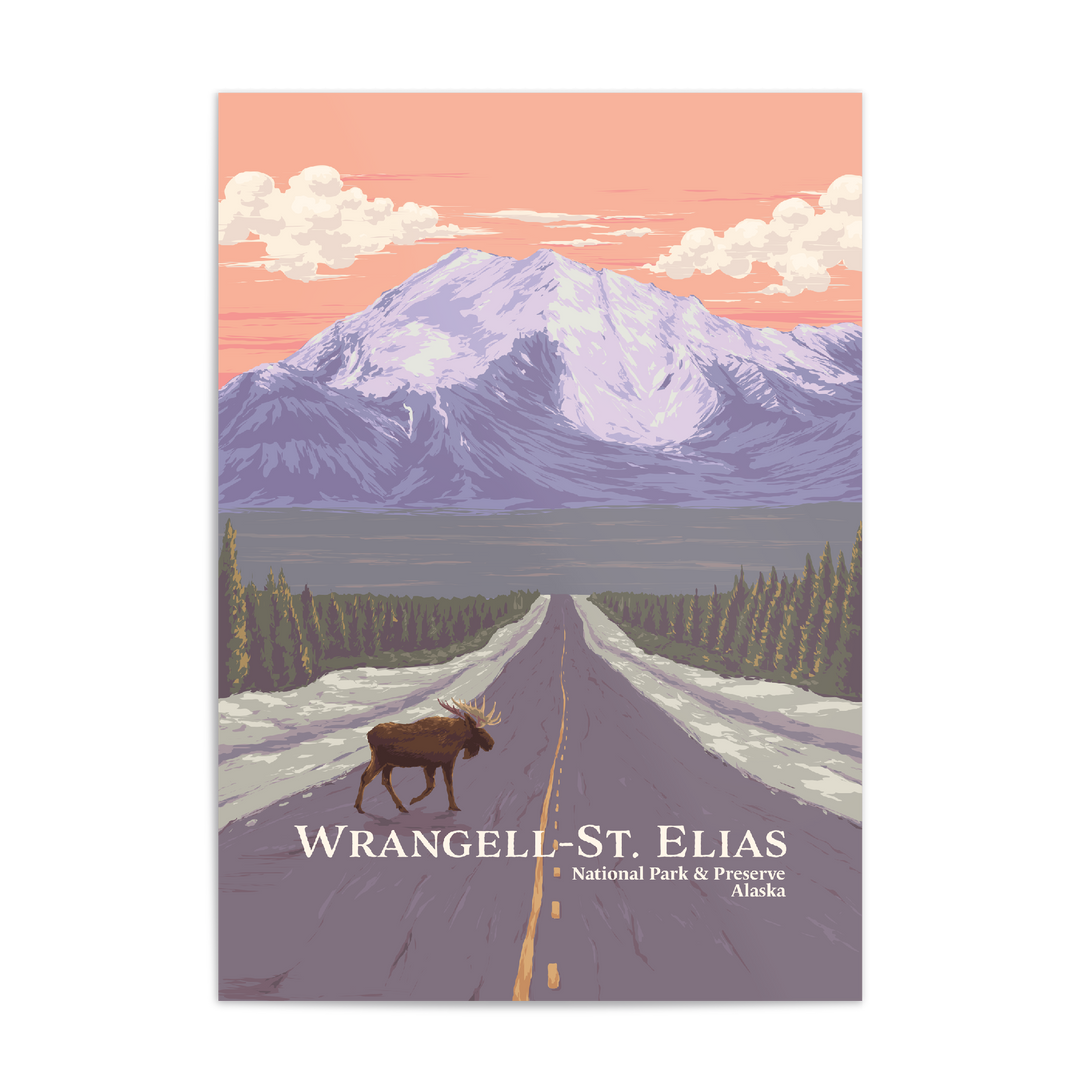 Wrangell St. Elias National Park And Preserve Alaska USA Travel Poster