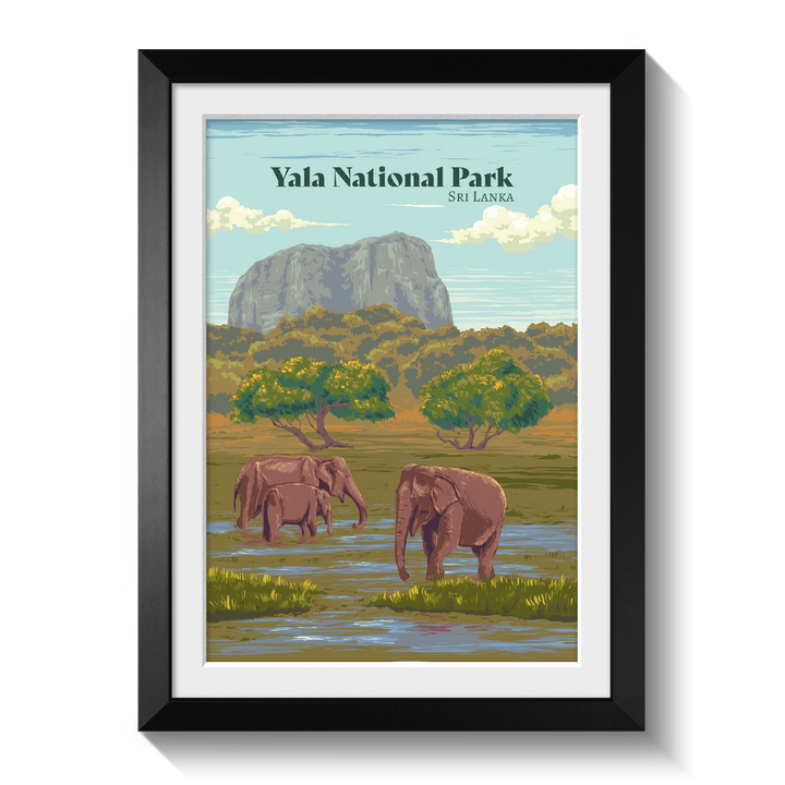 Yala National Park Travel Poster, Sri Lanka