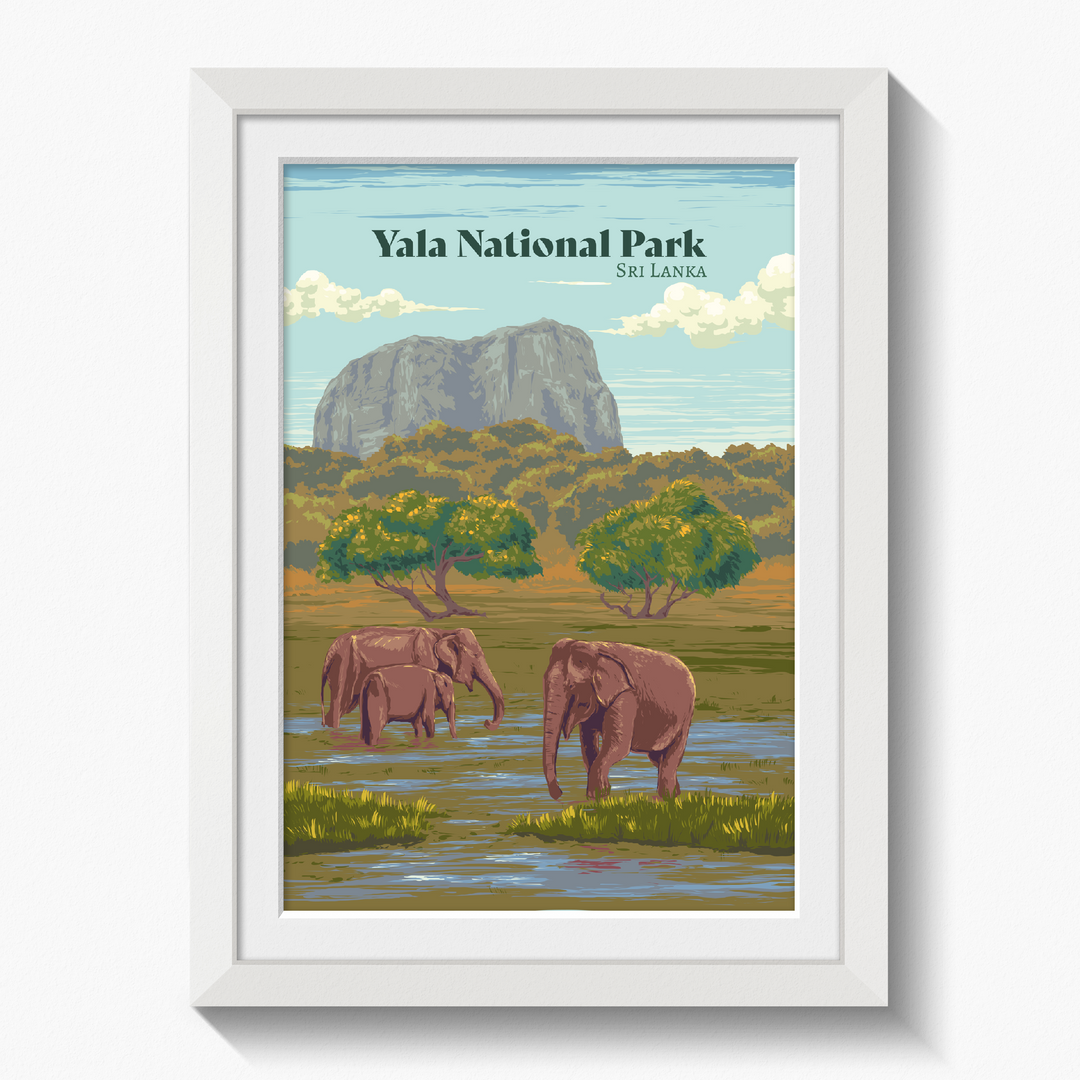 Yala National Park Travel Poster, Sri Lanka