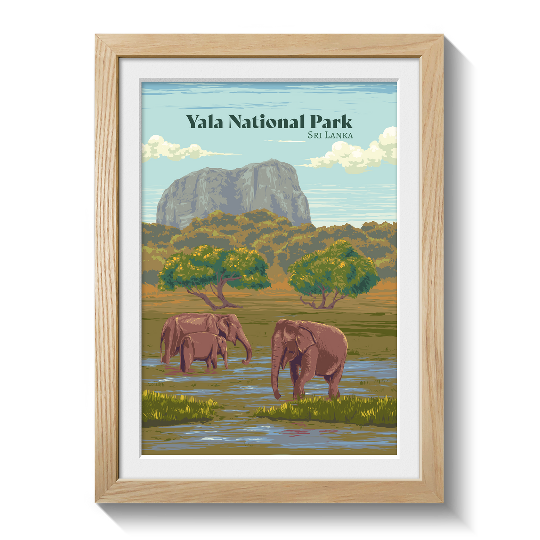 Yala National Park Travel Poster, Sri Lanka