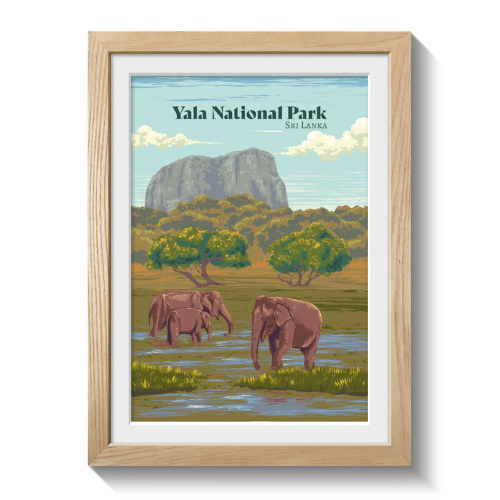 Yala National Park Travel Poster, Sri Lanka