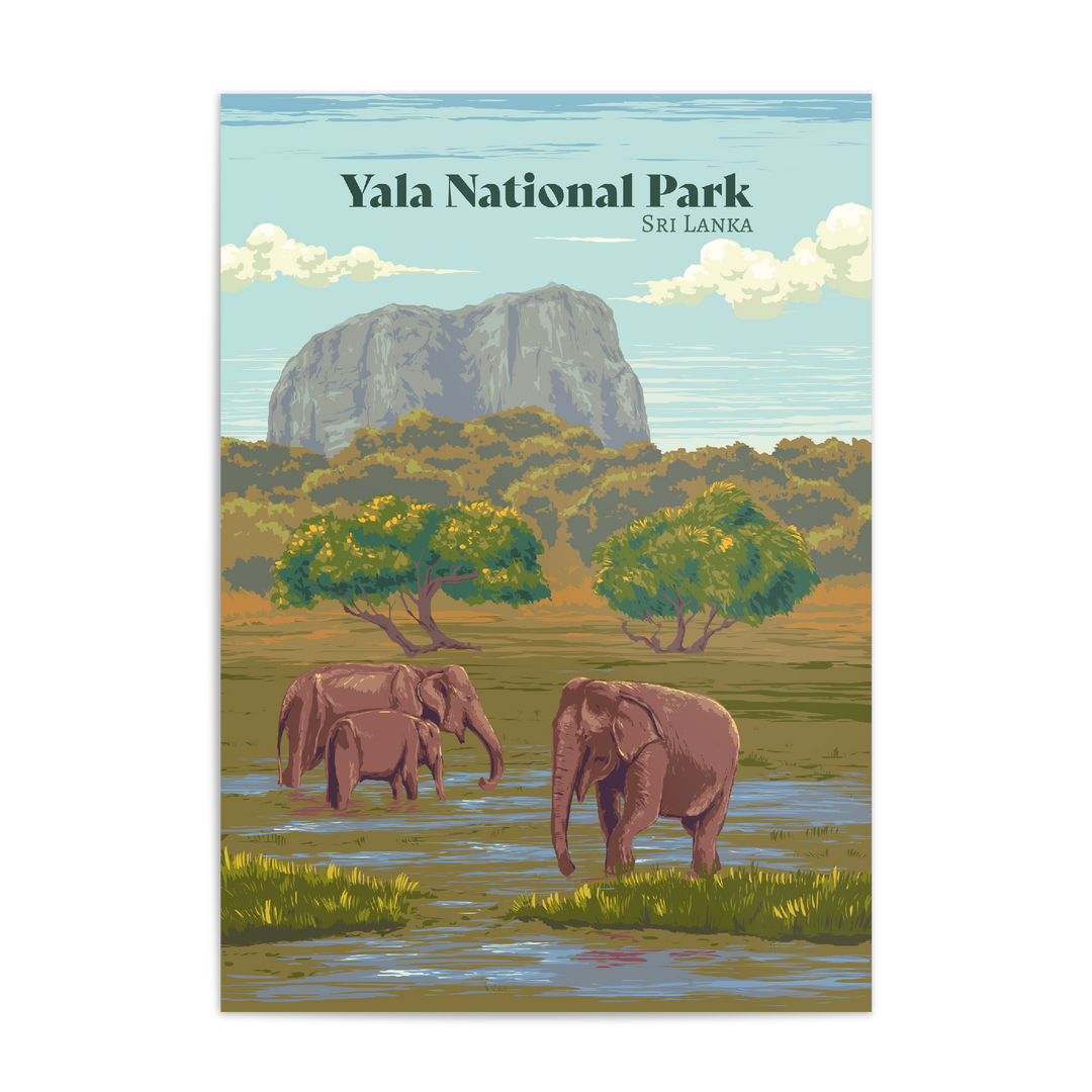 Yala National Park Travel Poster, Sri Lanka