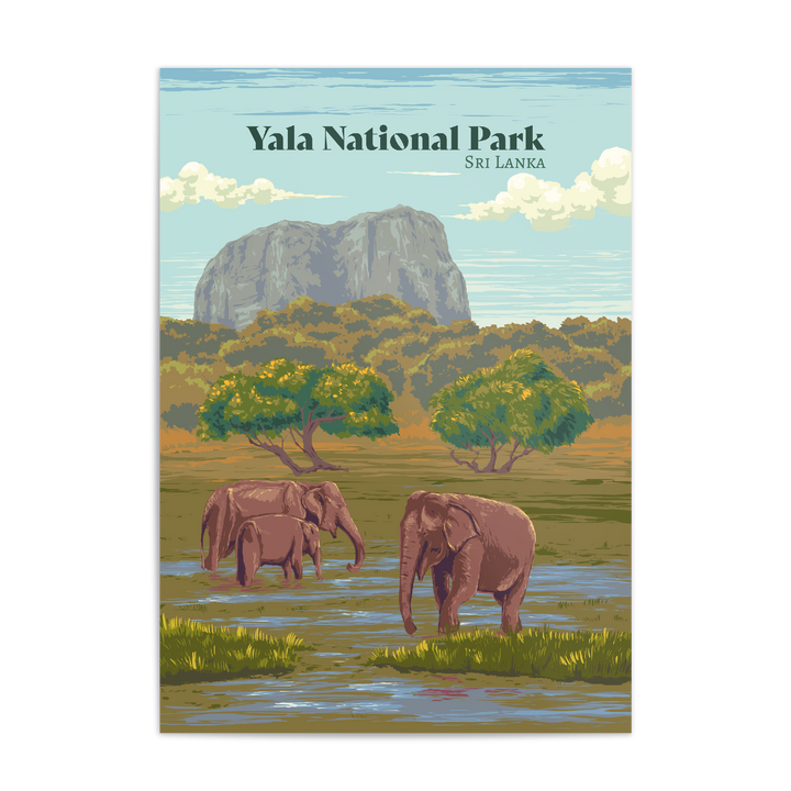 Yala National Park Travel Poster, Sri Lanka