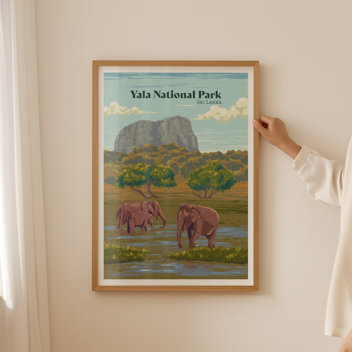 Yala National Park Travel Poster, Sri Lanka