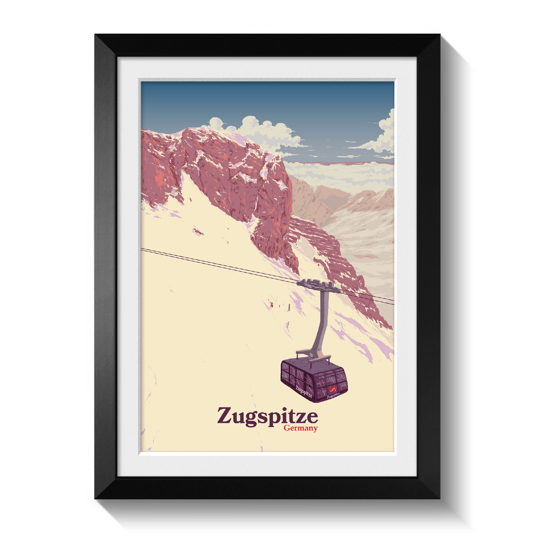 Zugspitze Germany Ski Resort Travel Poster