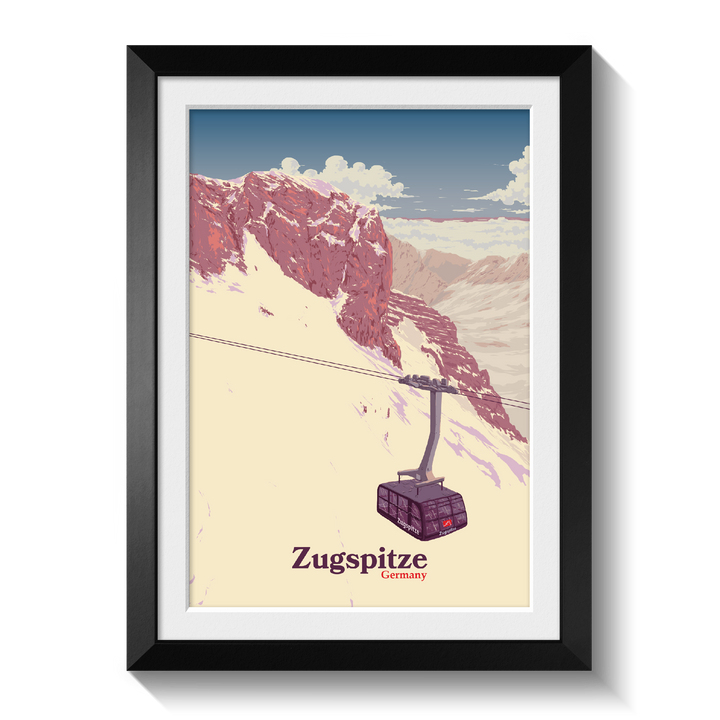Zugspitze Germany Ski Resort Travel Poster