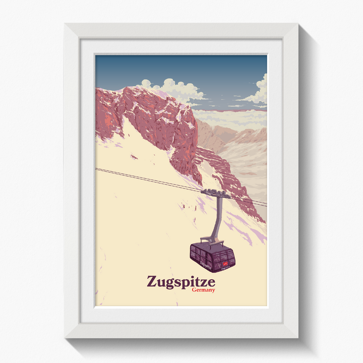 Zugspitze Germany Ski Resort Travel Poster