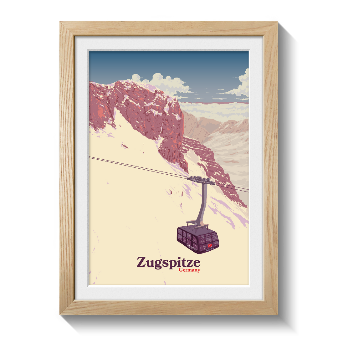 Zugspitze Germany Ski Resort Travel Poster