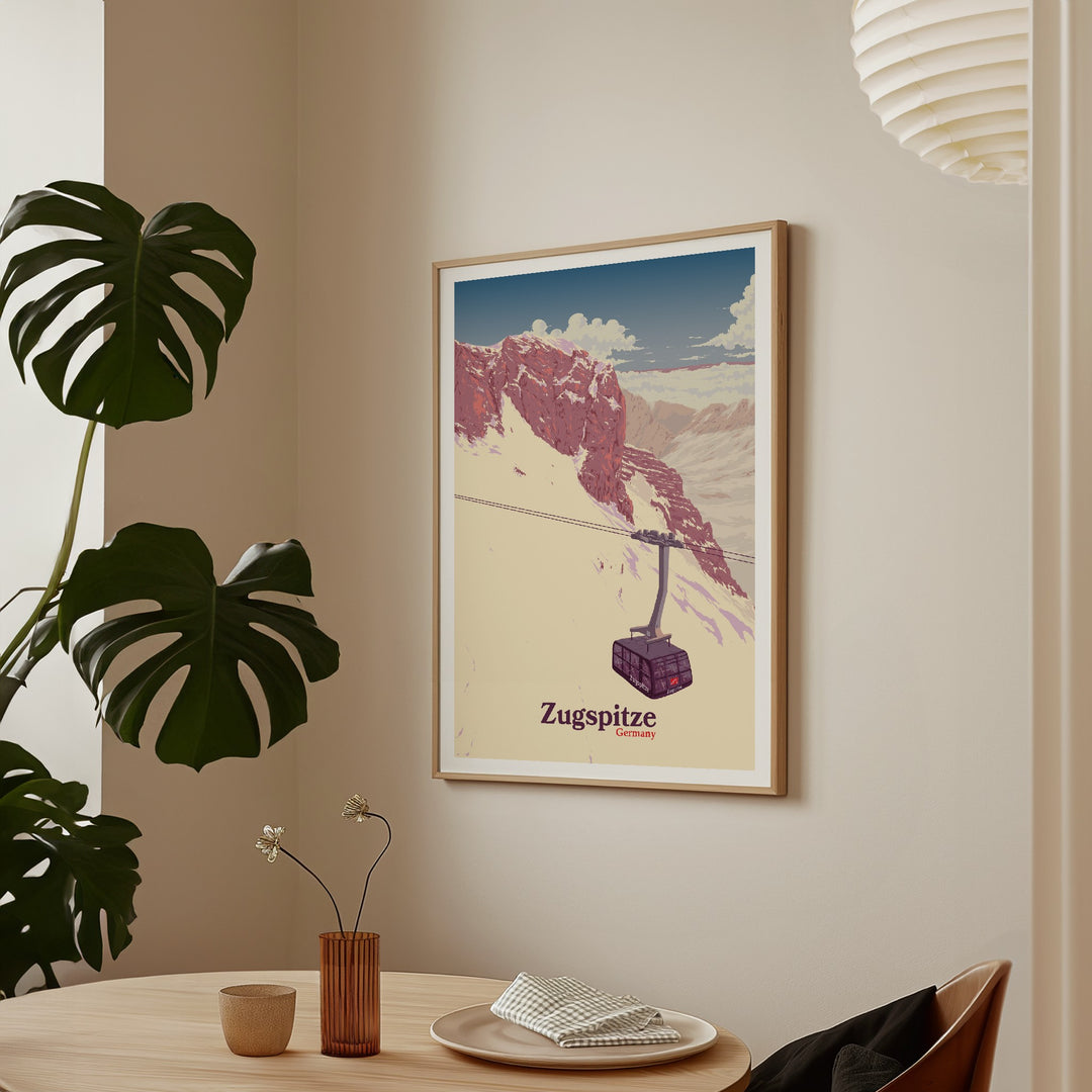 Zugspitze Germany Ski Resort Travel Poster
