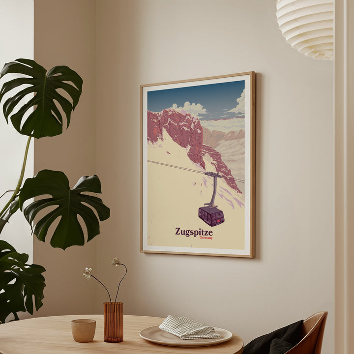Zugspitze Germany Ski Resort Travel Poster
