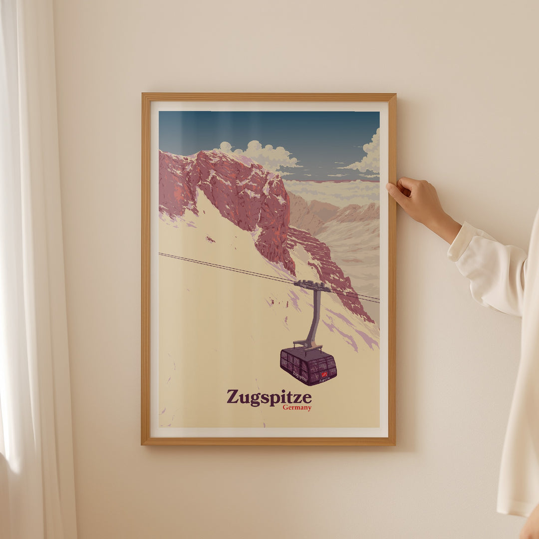 Zugspitze Germany Ski Resort Travel Poster