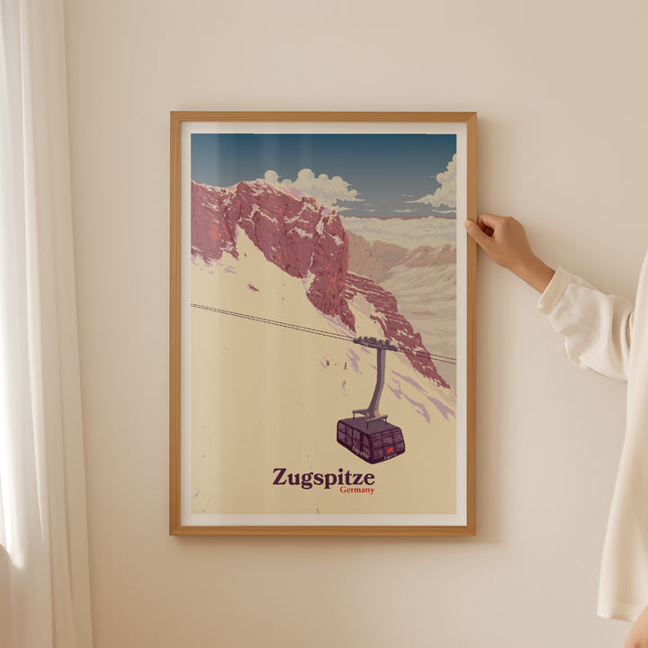 Zugspitze Germany Ski Resort Travel Poster